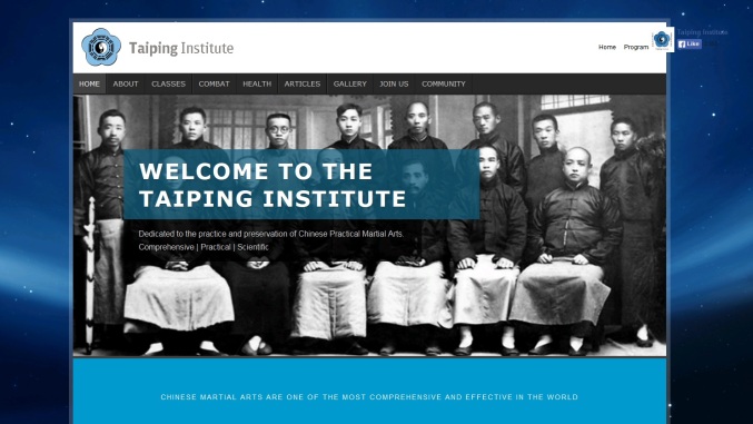 A screen shot of the new Taiping Institute Webpage.