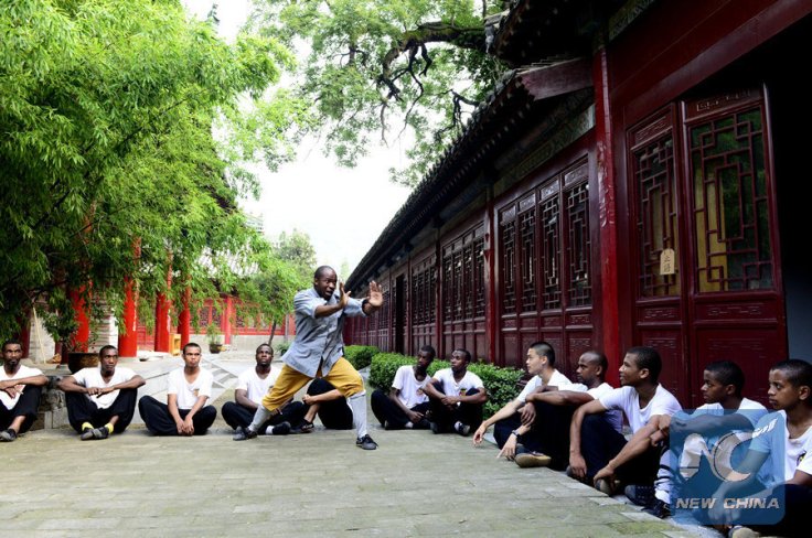 African students studying at the Shaolin Temple.